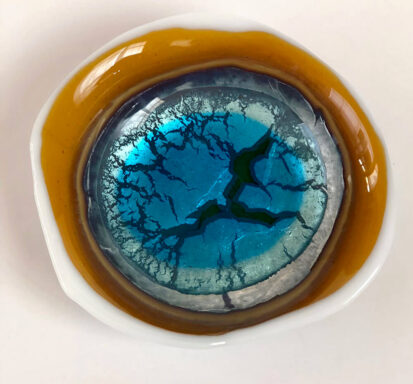 4” Amber Puddle Plate